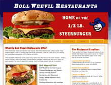 Tablet Screenshot of bollweevilrestaurants.com